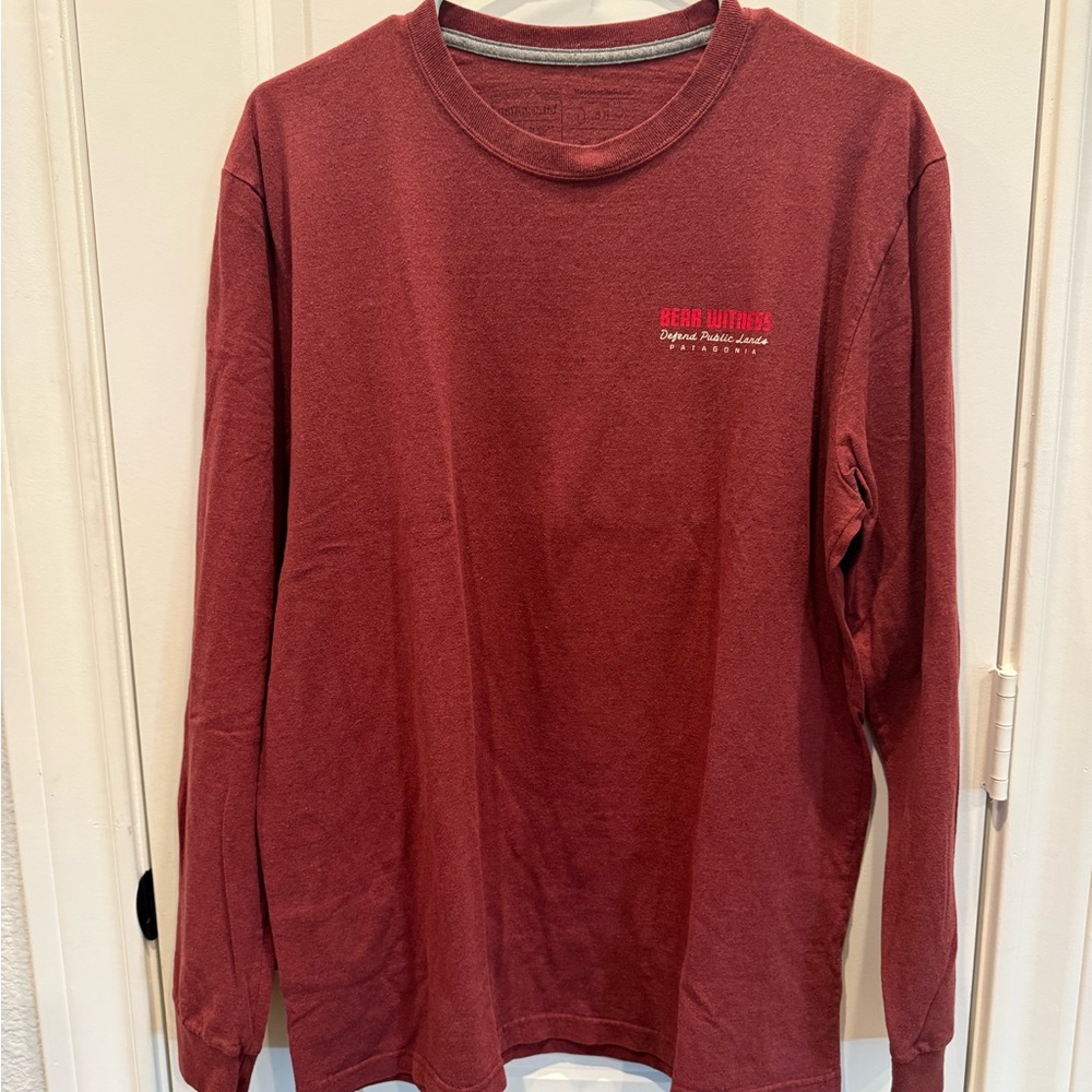Patagonia Maroon Long Sleeve Men's Tee
